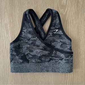 Gymshark Gray Camo Sports Bra
